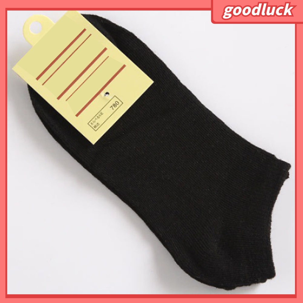 Đôi Tất Cotton Ngắn Màu Trơn Co Giãn Thoải Mái Cho Nữ