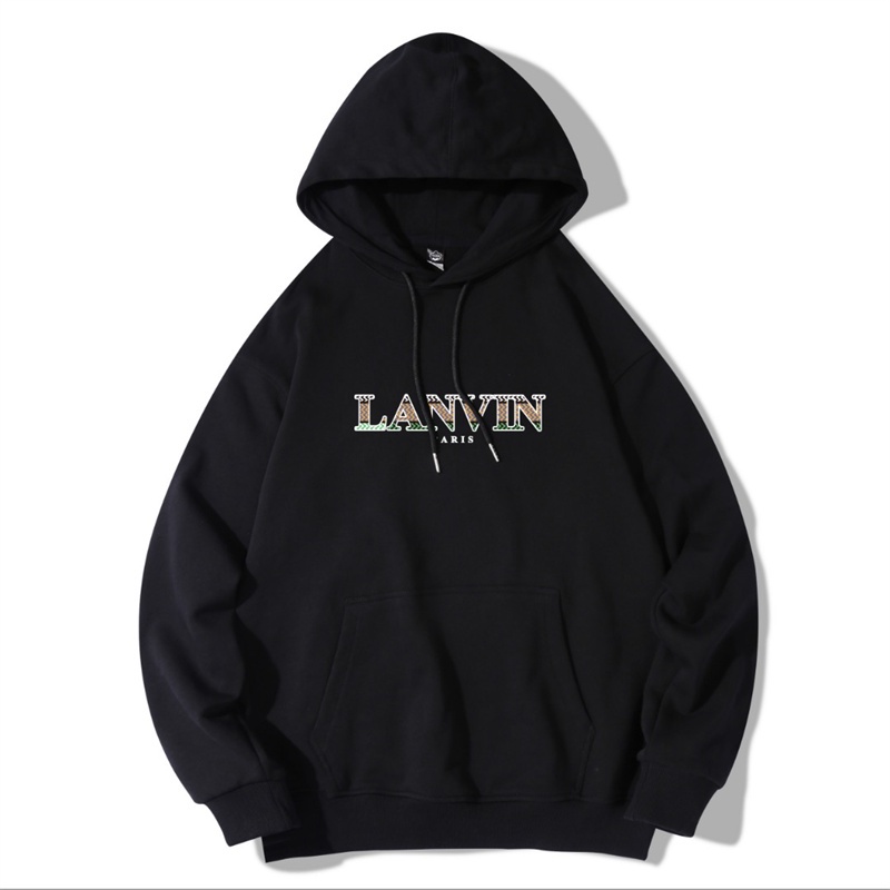 Lanvi * Áo Hoodie In Logo Màu Gradient Phía Trước Thoải Mái Đa Năng