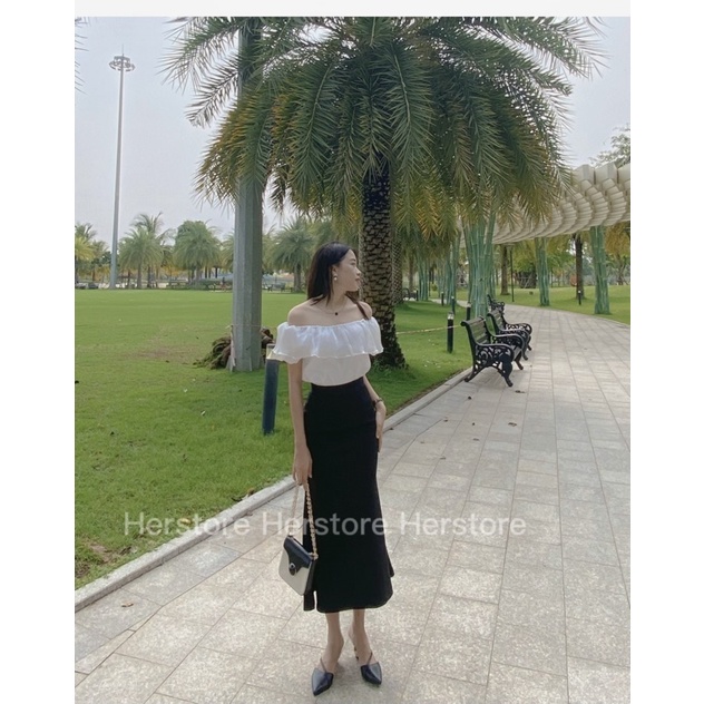 Chân váy đuôi cá dáng dài Ulzzang phong cách Hàn quốc, co giãn siêu tôn dáng vải đẹp không nhão