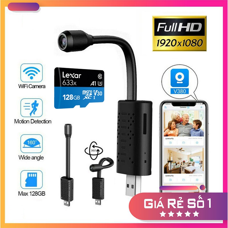 [FREESHIP⚡️]CAMERA IP WIFI MI-NI U21 CHẤT LƯỢNG FULL HD 1080P, APP V380 PRO, GÓC SIÊU RỘNG, SIÊU NÉT