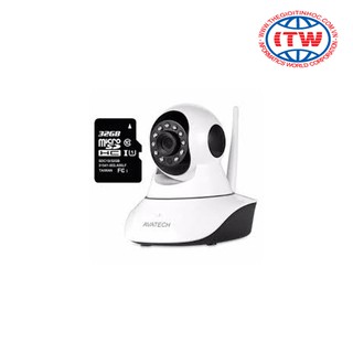 Bộ Camera quan sát IP Wi-Fi AVATECH 6300B 1.3 (Trắng) kèm thẻ nhớ 32GB