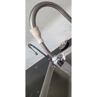 VÒI NƯỚC RỬA BÁT INOX TĂNG ÁP XOAY 360 ĐỘ