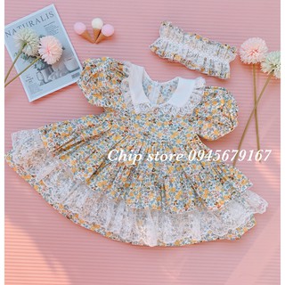 Đầm Lolita Cho Bé CHIP STORE Chuẩn Thiết Kế Lên From Chuẩn Đẹp TẶNG TURBAN