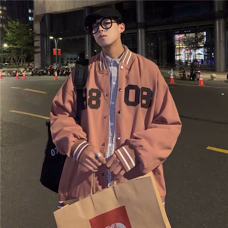 Áo khoác bóng chày  08  ,Áo bomber NỈ siêu mềm oversized , Phong Cách Ulzzang