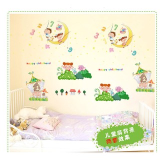 Decal dán tường decal trang trí bé câu chữ số BINBIN EB168