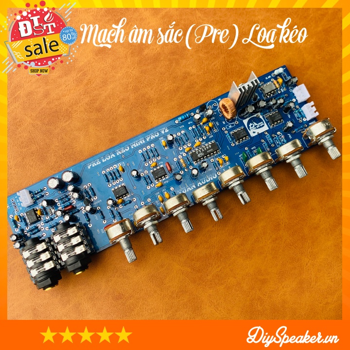 Mạch âm sắc  karaoke Loa kéo mini Pro V2 - Nguồn đơn