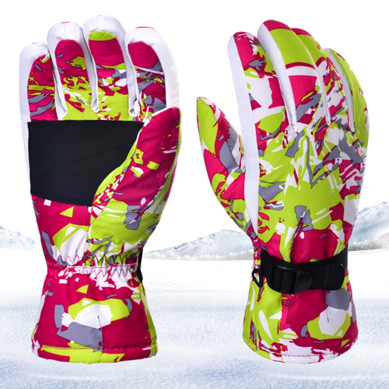 Găng Tay Trượt Tuyết Mùa Đông Lót Lớp Lót Ấm Áp Chống Nước Có Thể Điều Chỉnh Cho Nam Nữ