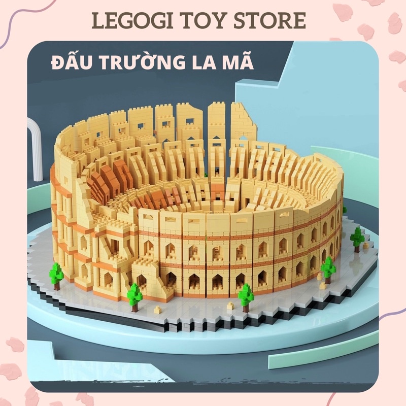 Đồ chơi lắp ráp Legogi Đấu trường La Mã 5594 mảnh ghép mô hình lắp ghép xếp hình Lezi