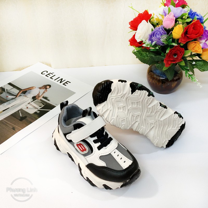 Giày thể thao bé trai bé gái, Giày trẻ em dáng thể thao phong cách Hàn Quốc siêu nhẹ chống trơn trượt E03