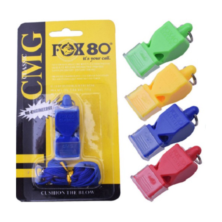 Còi trọng tài bóng đá FOx80, còi thổi trọng tài chất liệu nhựa