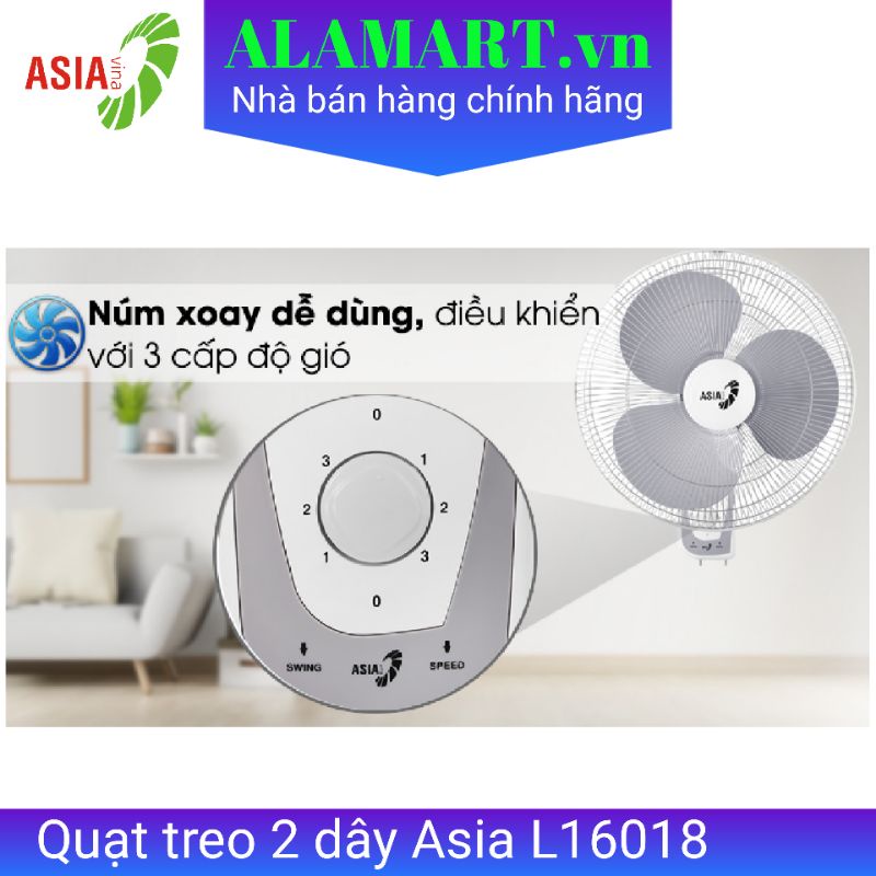 Quạt treo tường 2 dây Asia L16018