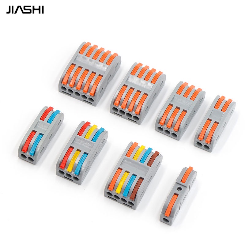 Đầu nối dây cáp điện mềm và cứng JIASHI dùng cho 1-6 Sqmm 6A-40A 220V-600V