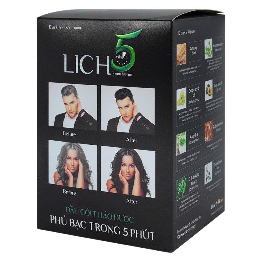 Dầu gội thảo dược phủ bạc LICH5