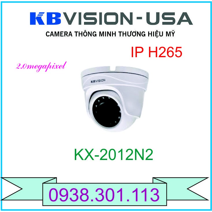 Camera IP H265 , 2.0 Megapixel KBVISION KX-2012N2