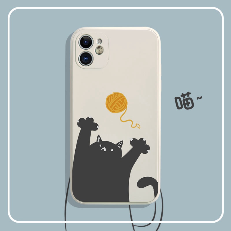 Ốp điện thoại hình mèo dễ thương thời trang cho Iphone 13 Pro Max 12 Mini 11 Pro Xr Xs X Max 7plus Se 2020 12 7plus