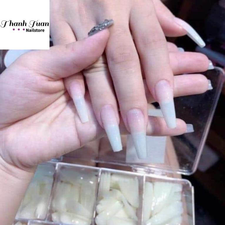 [Tặng Keo và Dũa] Hộp 500 móng úp HSM loại 1 đủ hơn 30 mã 7 form với 5 màu khác nhau  - Tổng kho đồ nail HSM