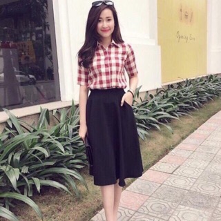 Chân váy xoè túi sườn