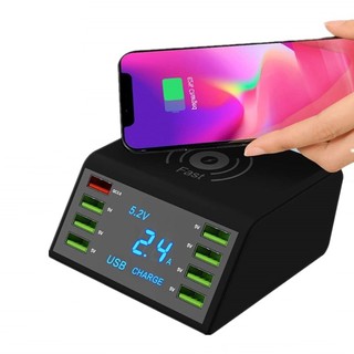 Đế Sạc Nhanh Không Dây 8 Cổng Usb 3.0