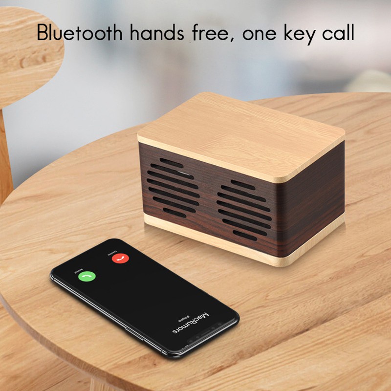 D7 Creative Wooden Wireless Charging Bluetooth Speaker