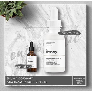 Serum Niacinamide 10% + Zinc 1% 30ml The ORDINARY Ngừa Viêm, Se Khít Lcl