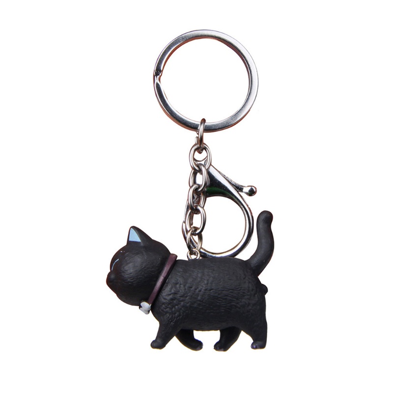 Móc khóa phối hình mèo hoạt hình mini dễ thương tùy chọn kiểu dáng cho cặp đôi