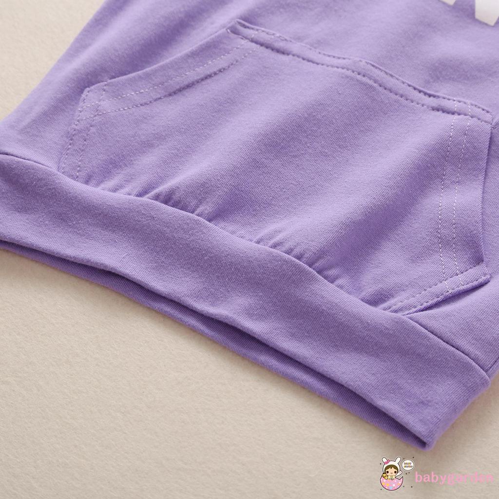 Bộ Đồ Thể Thao Áo Hoodie Kèm Quần Dài Lưng Thun Co Dãn Cho Bé