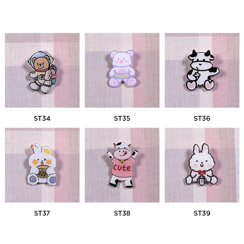 Sticker cute pin cài áo phụ kiện trang trí túi xách balo TAKASTORE STICKER