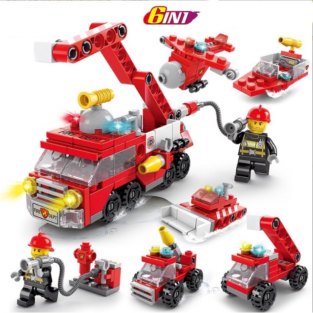 Bộ đồ chơi xếp hình lắp ráp nhiều chủ đề: xây dựng, bác sĩ, cảnh sát, cứu hỏa...phát triển tư duy cho trẻ ZoZoKids