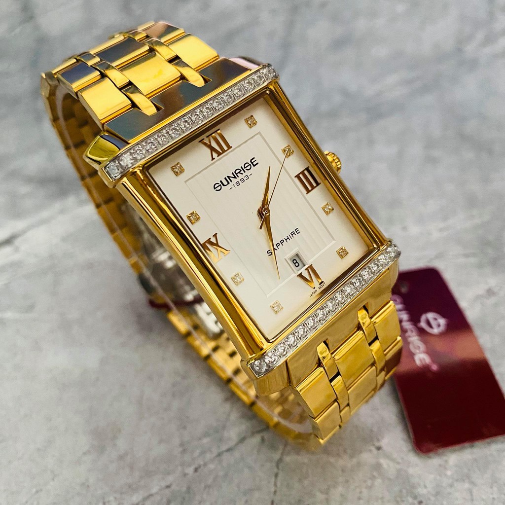 Đồng hồ Sunrise nam chính hãng Nhật Bản M1238AA.G.T - kính saphire chống trầy - chốn