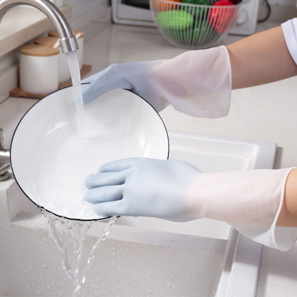 Găng Tay Rửa Chén Bằng Cao Su Chống Thấm Nước Bền Bỉ Bảo Vệ
