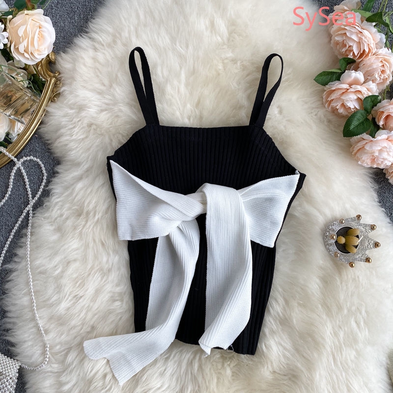 Áo Không Tay Dệt Kim Thiết Kế Ngọt Ngào Cho Nữ