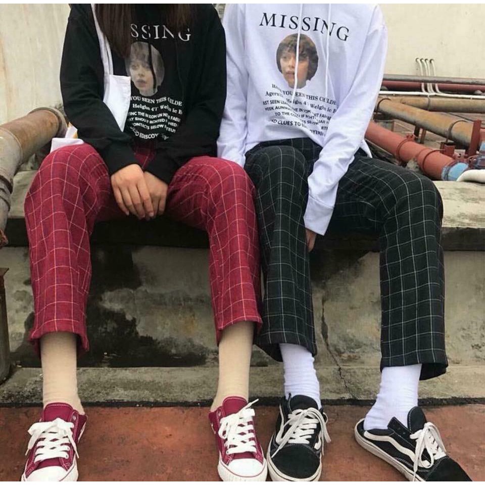 Quần Baggy YAYSHOP uniex nam nữ chất kaki mềm họa tiết Caro (nhiều màu)