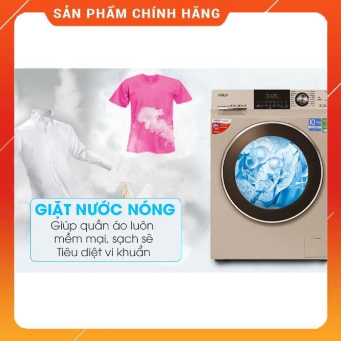 [ VẬN CHUYỂN MIỄN PHÍ KHU VỰC HÀ NỘI ] Máy giặt Aqua cửa ngang 8.5 kg màu vàng kim AQD-DD850A.N - [ Bmart247 ]