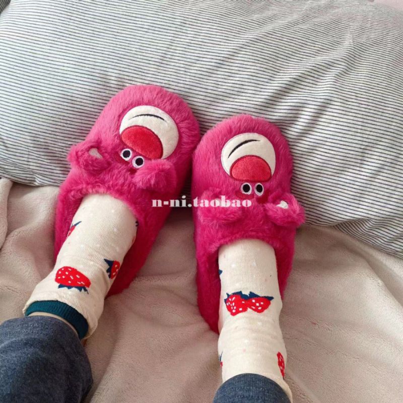 Dép Gấu dâu Lotso đi trong nhà siêu Cute