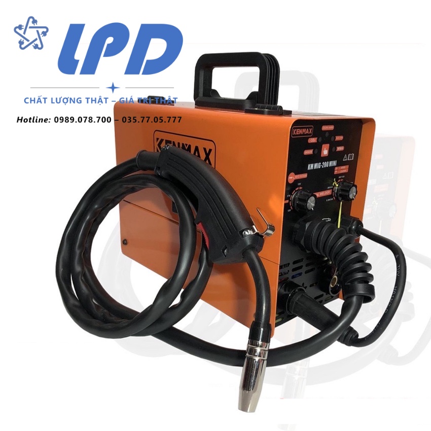 Máy hàn Kenmax MIG Mini 200 3 chức năng hàn mig không dùng khí hàn mig dùng khí hàn que bảo hành chính hãng KMMIG200