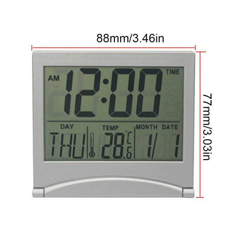 Wu929_5511185 Ultra Slim Foldable Desktop Alarm Clock