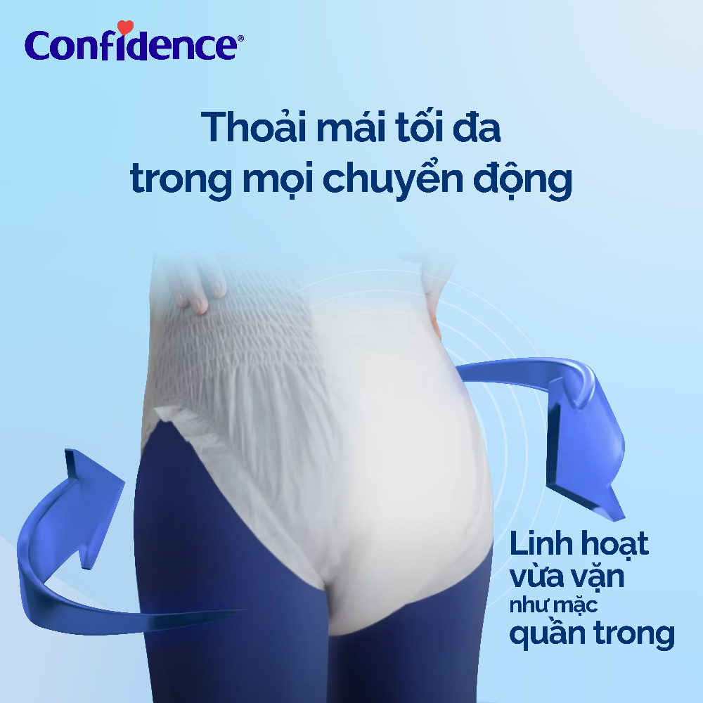 Tã quần Người Lớn Confidence Slim & Fit M 20 x 6/L 16 x 6