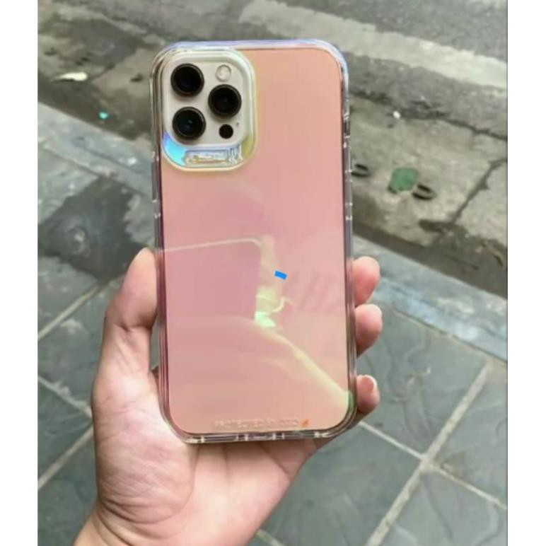 Ốp Lưng Kính Viền Mềm Đổi Màu Sắc Iphone 14/Plus/Pro/Promax + 13/MINI/PRO/PRM + 12/Pro/ProMax - Hàng Chính Hãng GEAR4