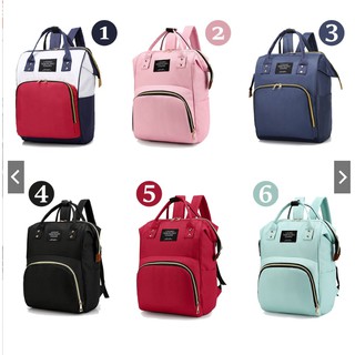 (ẢNH THẬT) BALO BỈM SỮA LIVING TRAVEL 13 NGĂN- MÀU HỒNG ĐẬM