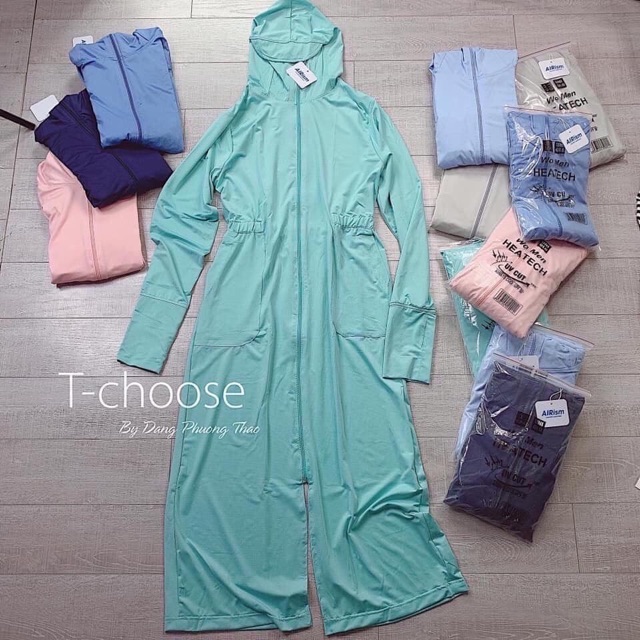 (Chọn màu) Áo chống nắng toàn thân 2 lớp size M - L - XL