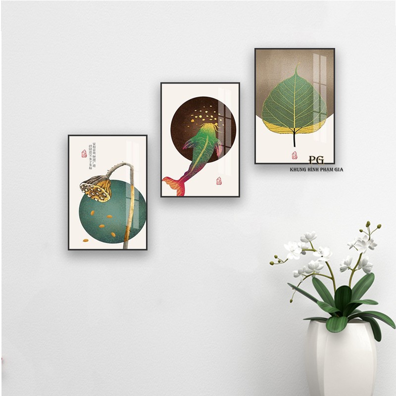 Tranh Tráng Gương Pha Lê Decor Tranh Trang Trí Phòng Khách Sang Trọng Đẳng Cấp Trẻ Trung - Khung Hình Phạm Gia PG