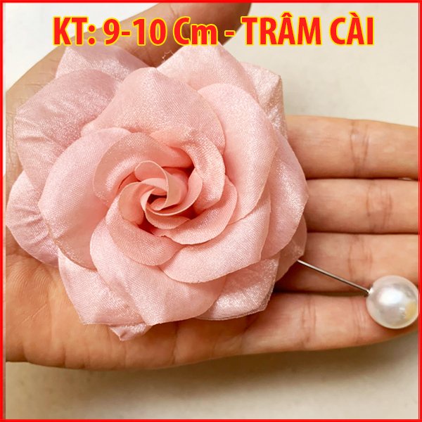 SHOPPRO -  HOA CÀI ÁO - Tag Ghim Hoa Hồng Lớn Cài Áo Phụ Kiện Trang Trí Váy Đầm CH002
