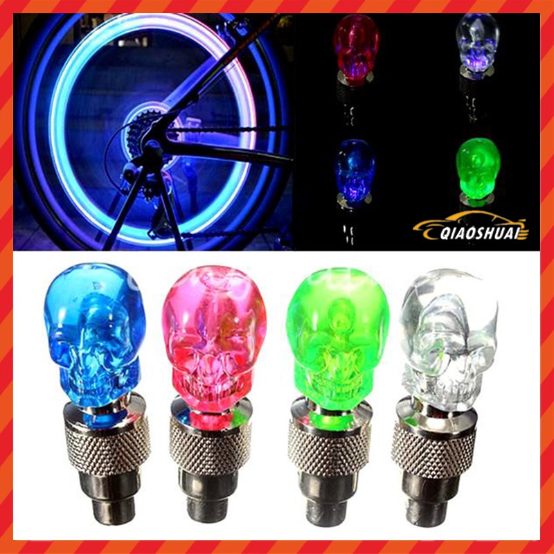 Đèn LED gắn van bánh xe đạp/xe máy/xe hơi trang trí nhiều màu sắc