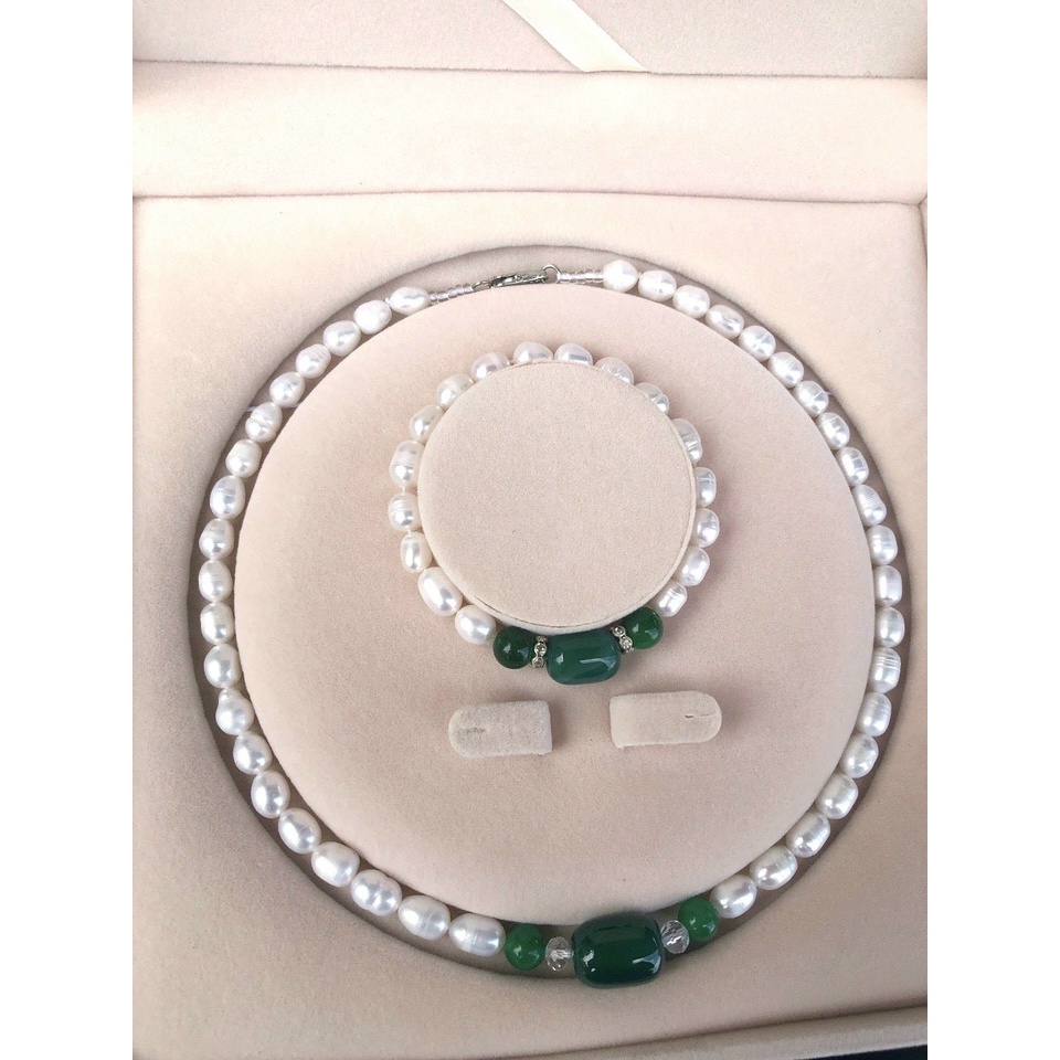 set 2 mon trai phối lu đá mã não