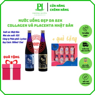 Nước uống đẹp da 82X Collagen và Placenta Nhật Bản 500ml
