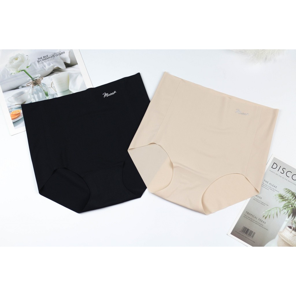 Combo 2 Quần Lót Nữ Trơn Không Đường May Su Đúc Lưng Cao Snowdrop (Mustoto MQ19)