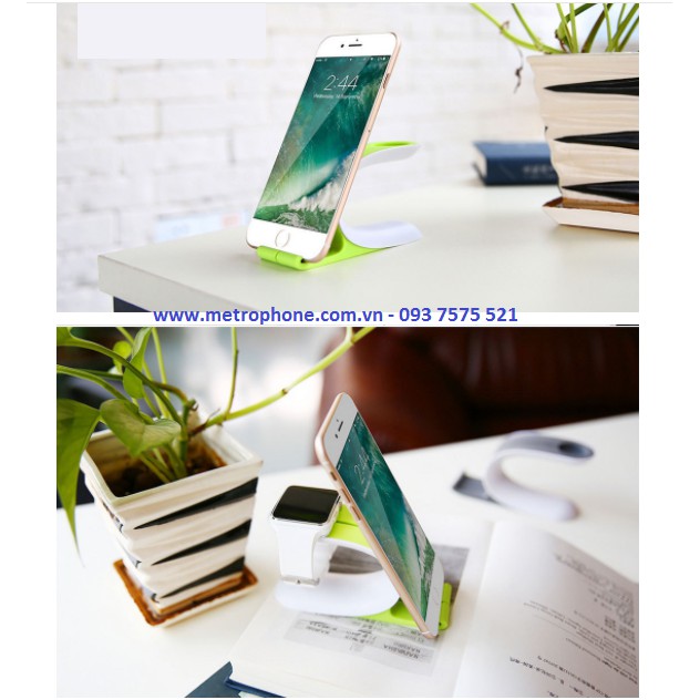 Kệ Để Apple Watch Và Điện Thoại Loại Cao Su