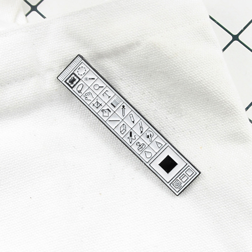 YOML✔Creative Photoshop PS Toolbar Brooch Pin Denim Jacket Collar Backpack Badge