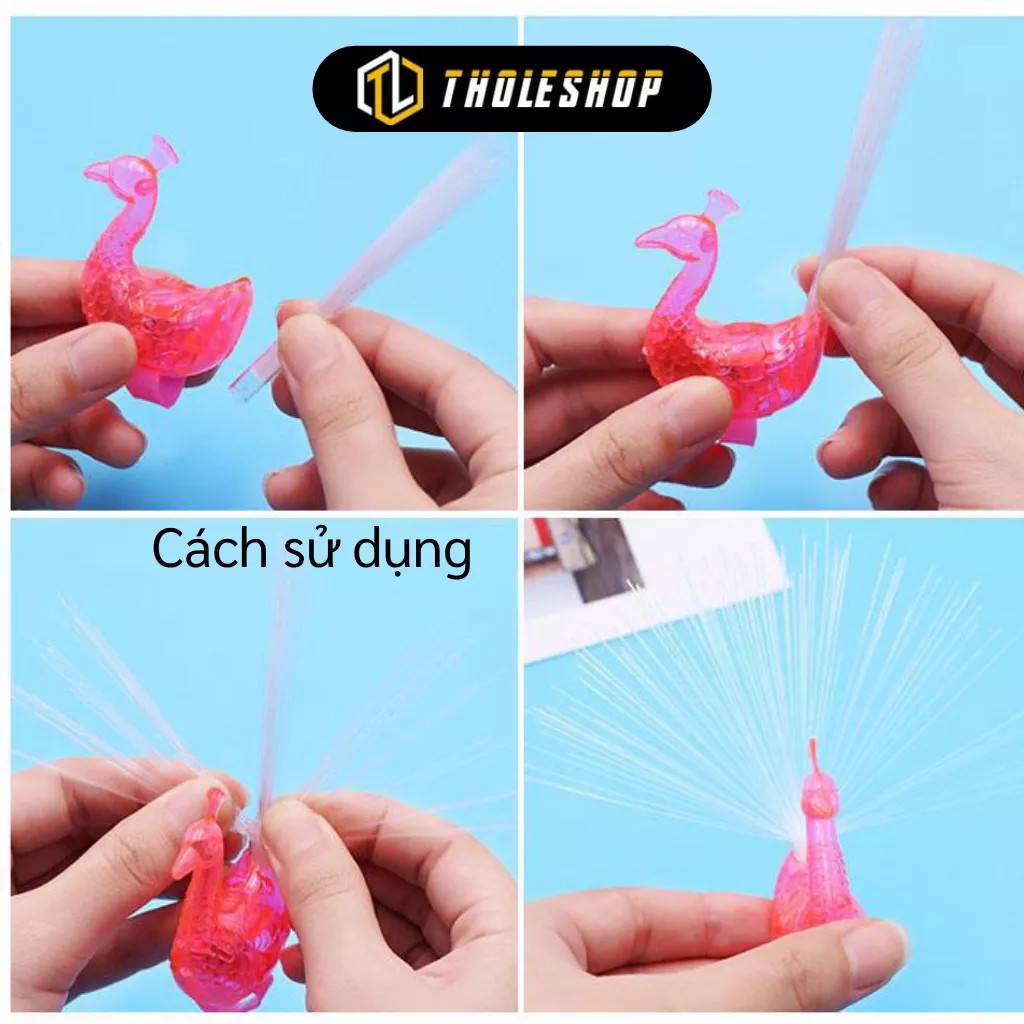 Nhẫn đeo tay hình con công phát sáng nhẫn có đèn Led phát sáng độc đáo hình con công - Đồ chơi trẻ em