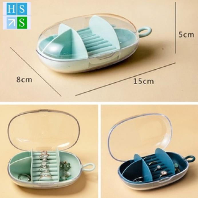 Hộp đựng trang sức mini hộp đựng dây chuyền nhẫn bông tai nhỏ gọn xinh xắn phù hợp mang theo du lịch - HS Shop Thủ Đức